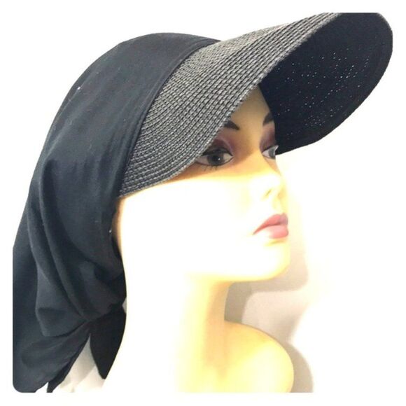 Black Versatile Hat Paper and Cotton Blend - Picture 8 of 10